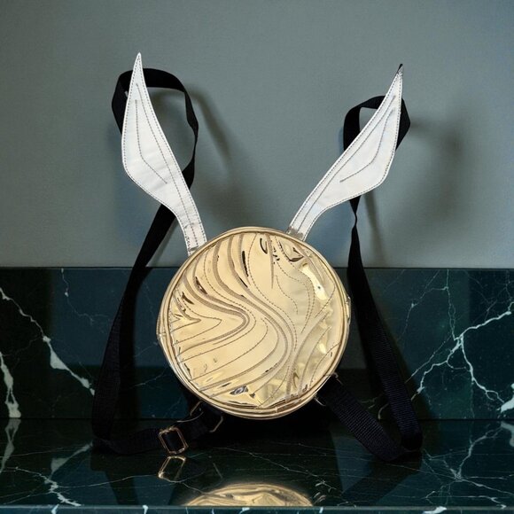 HARRY POTTER Golden Snitch Quidditch Winged Backpack - Picture 1 of 6